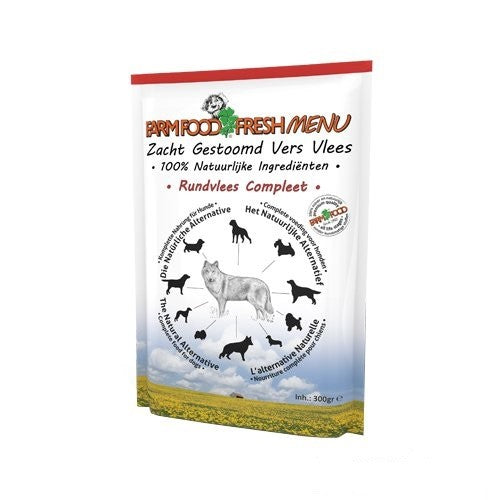 Farm Food Fresh Menu Rundvlees Compleet 300 gram (zacht gestoomd)